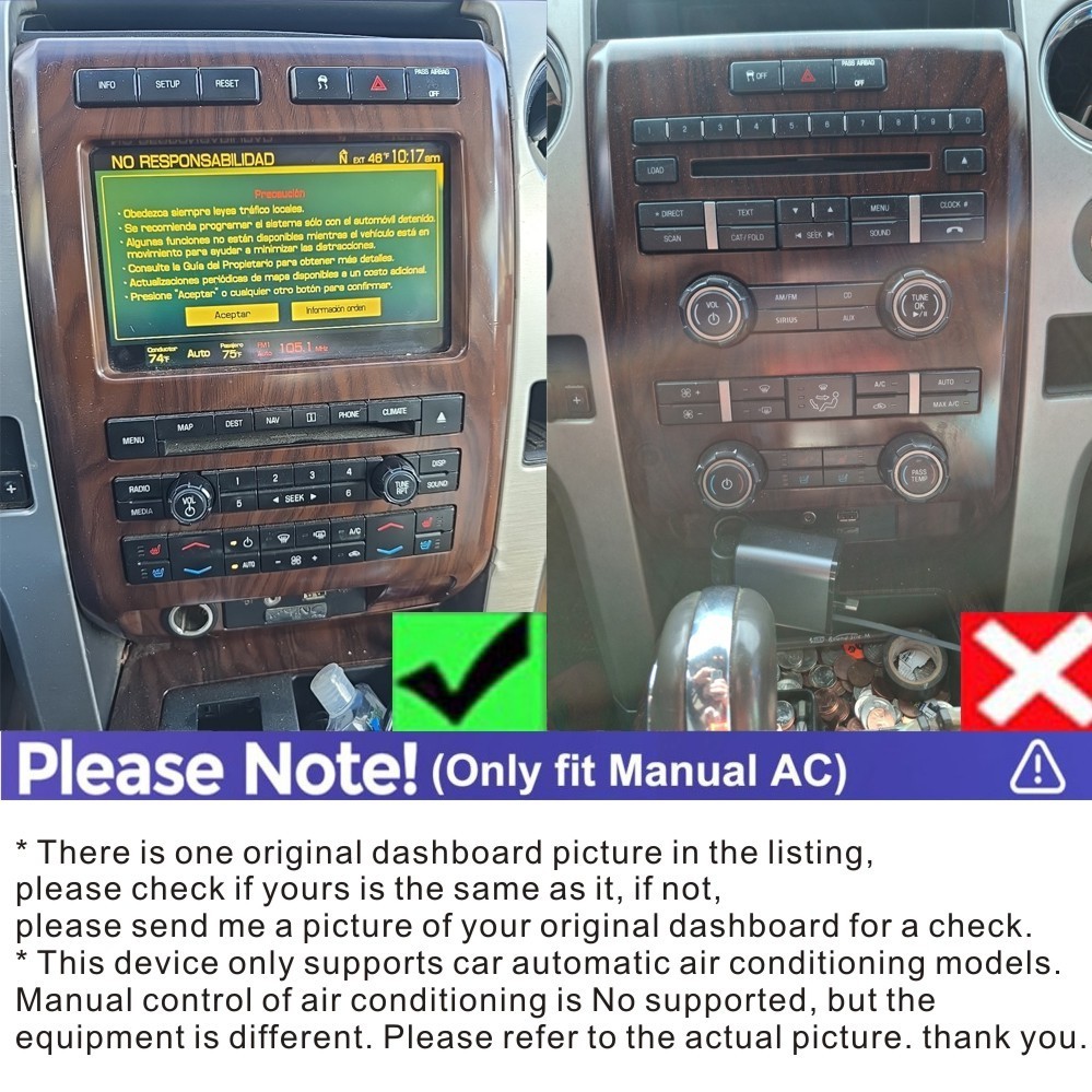 For Ford F150 2009-2012 Apple Carplay Android Auto Car Stereo Radio GPS WiFi FM