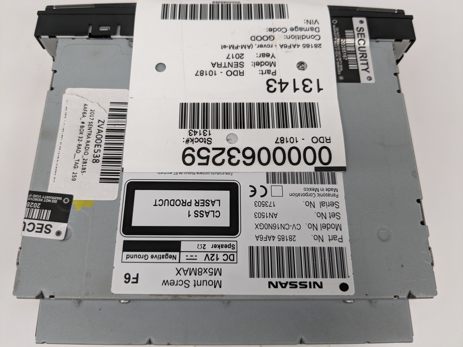 2017 2018 2019 Nissan Sentra Audio Radio Receiver Screen Display 28185-4AF6A OEM