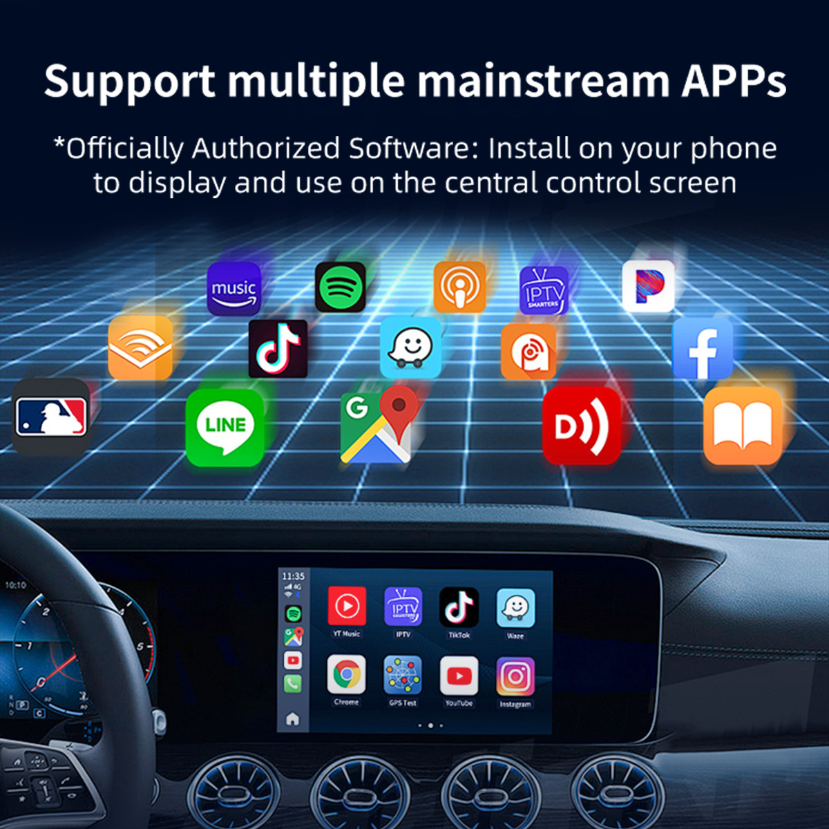2-in-1 TrolinkTek Wireless CarPlay/Android Auto Adapter USB Plug&Play Dongle US