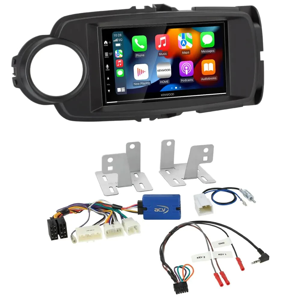 Kenwood DMX7722DABS Stereo Carplay Android Upgrade for Toyota Yaris 2014-2020