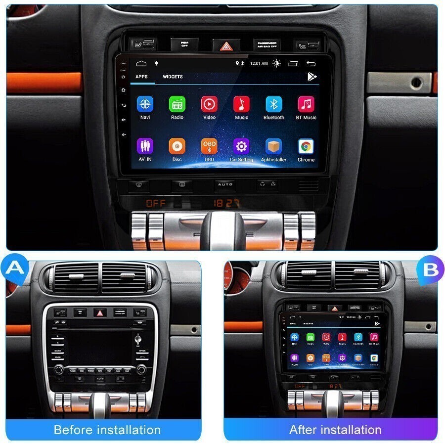 Car Radio Stereo Carplay For Porsche Porsche Cayenne 4+64G 9in FM RDS