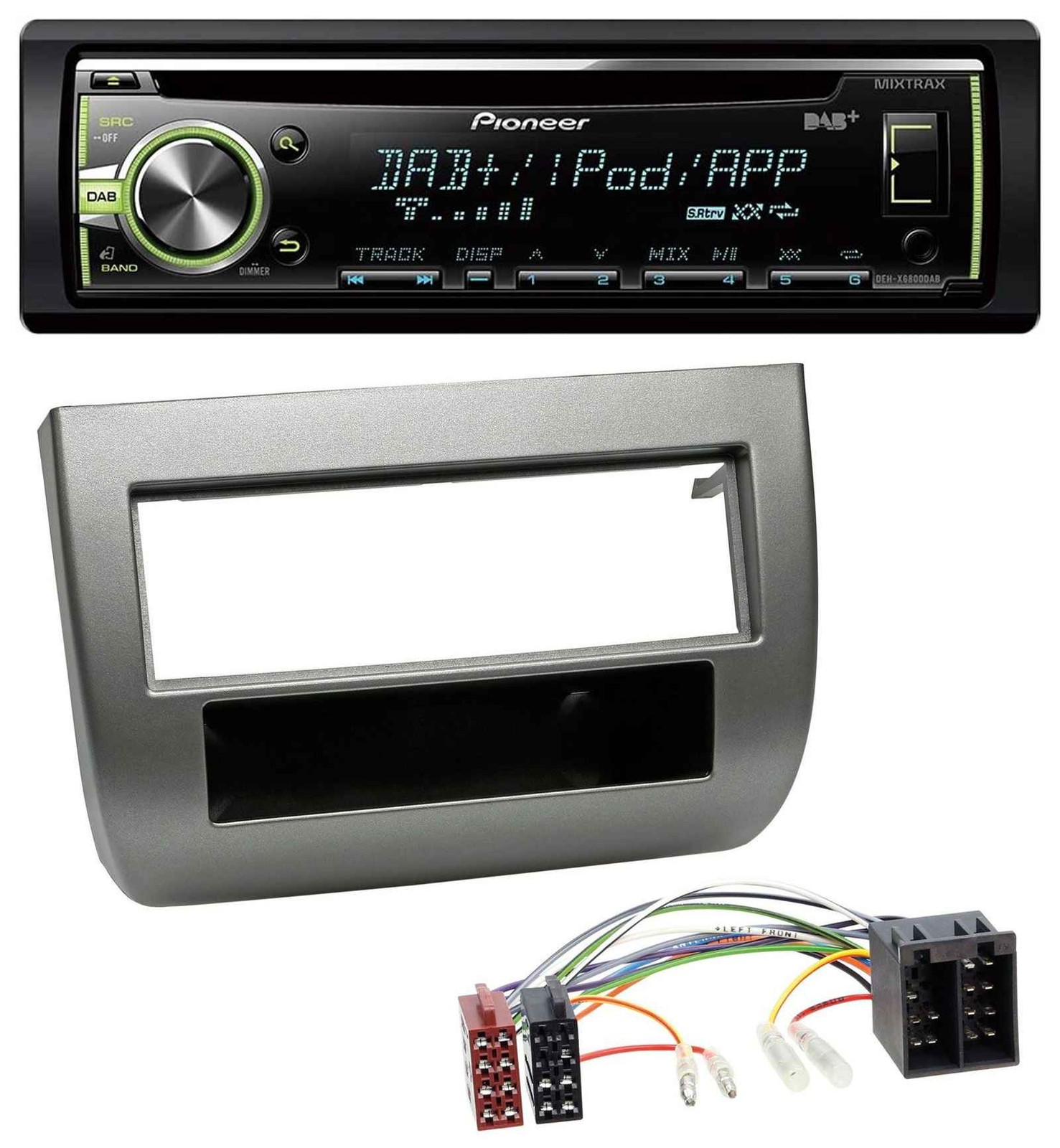 Pioneer DAB USB MP3 AUX CD Car Stereo for Lancia Y (843 03-11) Charcoal