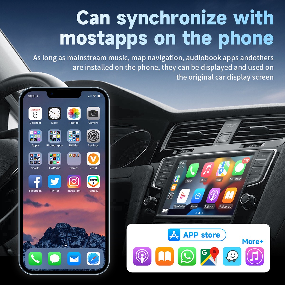 99% Cars 2-in-1 CarPlay Android Auto Wireless Adapter 5.8GHz WiFi BT5.0 Plug New