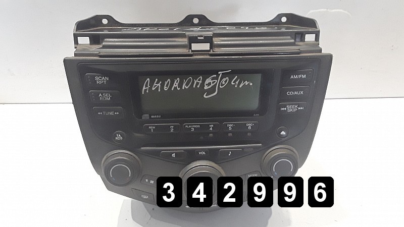 2004 HONDA ACCORD RADIO PLAYER NO CODE 39050 SED E110 M1