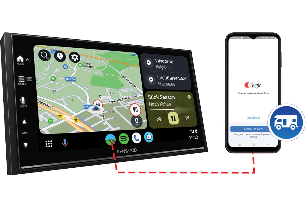 Kenwood DMX7722DABS 6.8″ Car Wireless Apple CarPlay Android Auto Sygic GPS DAB+