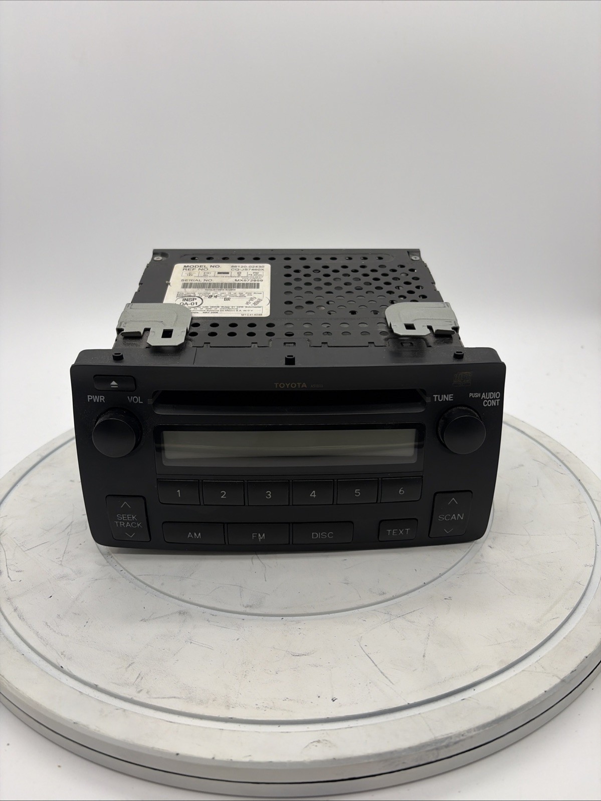 Untested Toyota OEM Stereo Head Unit 86120-02430 Corolla Matrix 2004-2008