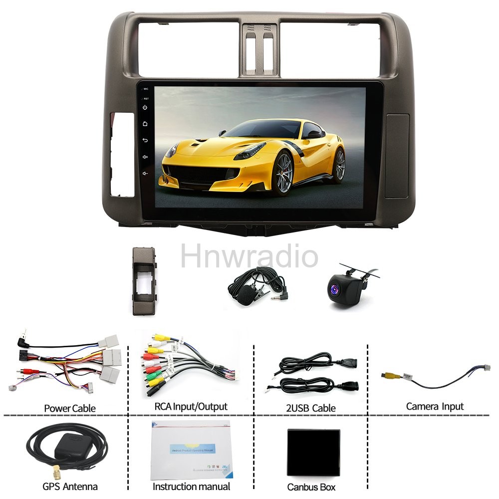 2+32GB Android 13 Car Stereo Radio Carplay GPS For Toyota Land Cruiser Prado 150