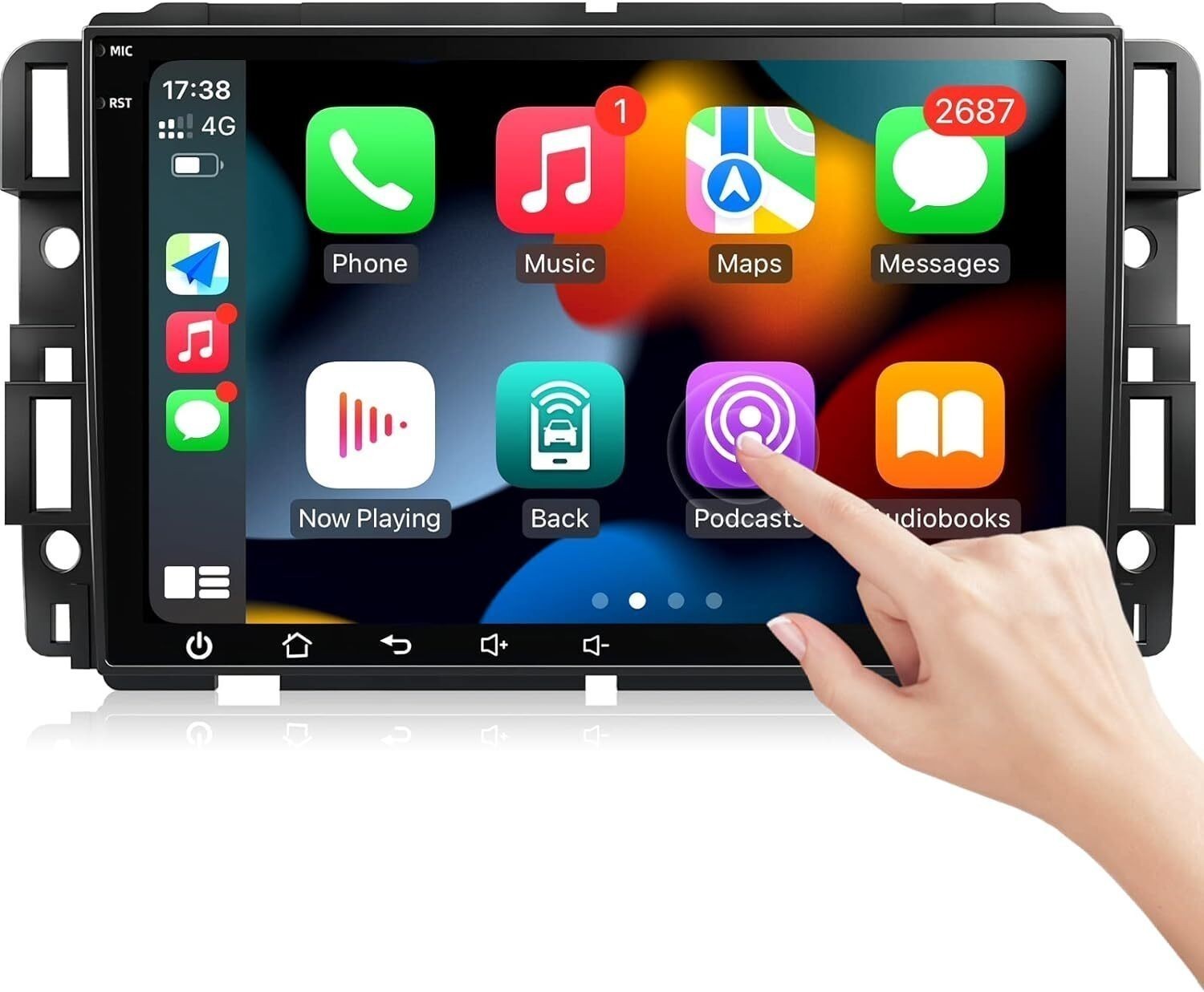 Car Radio Stereo Carplay For 2009-2012 Silverado GMC 4+64G 8in WiFi Mirror Link
