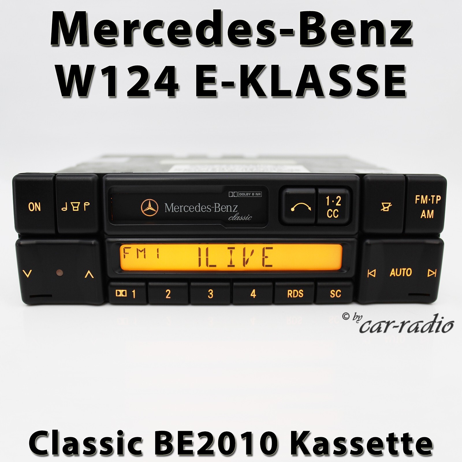 Genuine Mercedes W124 Radio Classic BE2010 Becker Cassette Radio E-Class 1-DIN