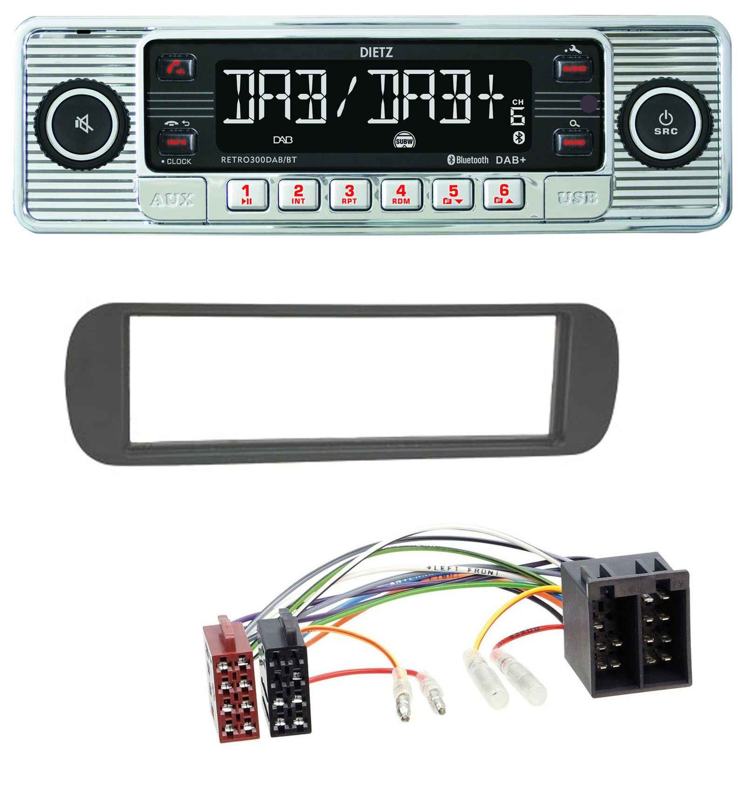 Dietz Bluetooth MP3 DAB USB Car Stereo for Lancia Y (1996-2004) – Black
