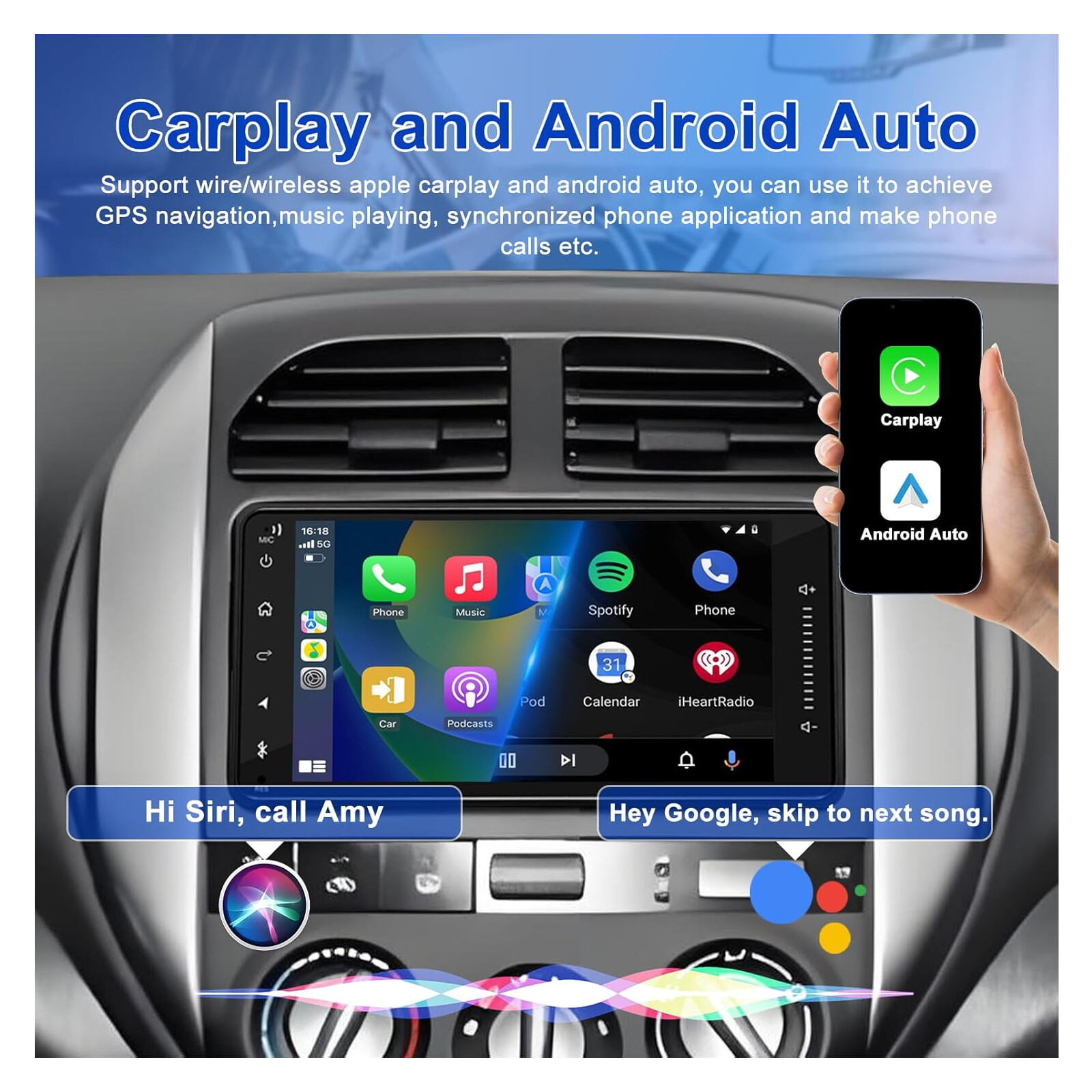 For Toyota Prius C 2012-19 Wireless Carplay Android 13 Stereo Radio GPS BT 4+64G