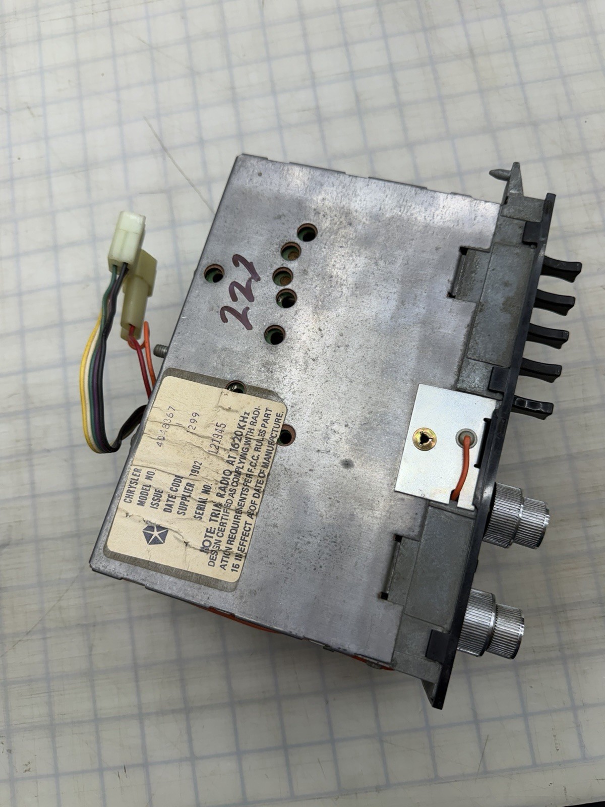1970s Chrysler Dodge Plymouth 8-Track AM-FM Radio