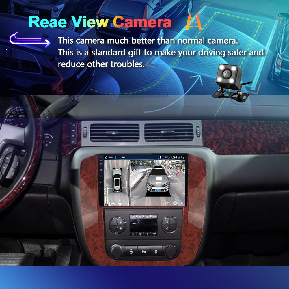 4+64G Android 14 Stereo Carplay GPS SAT Navi Head Unit For Chevy Tahoe 2007-2014