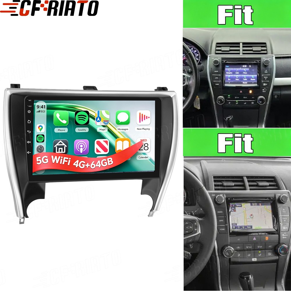 4+64GB Android 15 Car Stereo Radio for Toyota Camry 2015 – 2017 Carplay GPS JBL