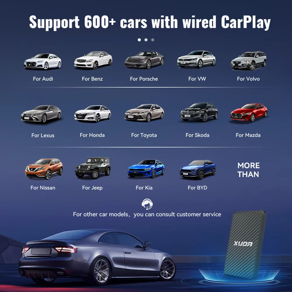 Android 14 AI Box Wireless CarPlay Android Auto 4GB RAM 64GB ROM Plug & Play