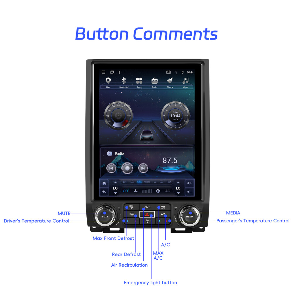 For Ford Expedition 2015-2017 Android 13.0 Carplay Car Stereo Radio 8Core 4+64GB
