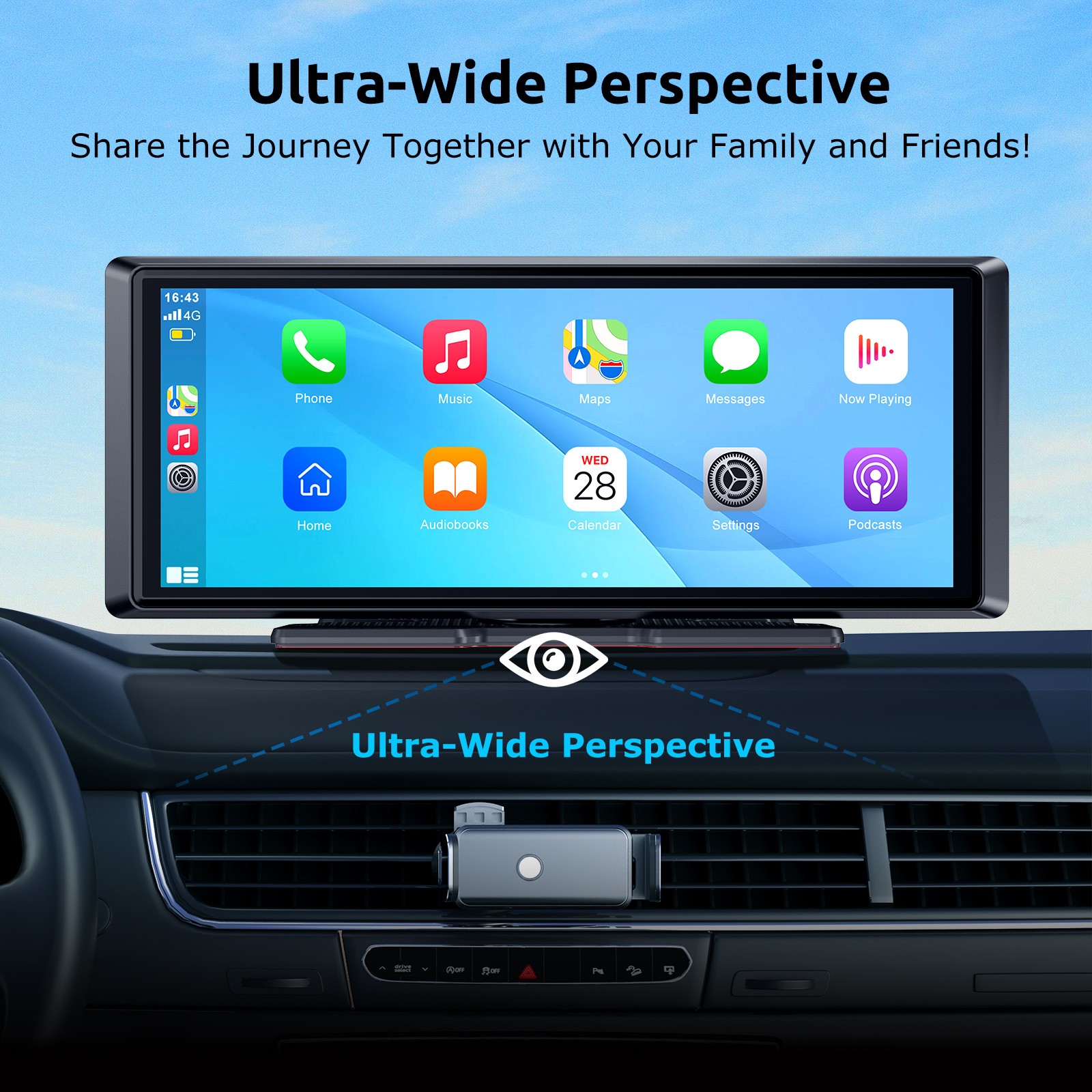 1080P Dual Lens Car DVR Dash Cam Video Recorder G-Sensor Front and Rear Camera