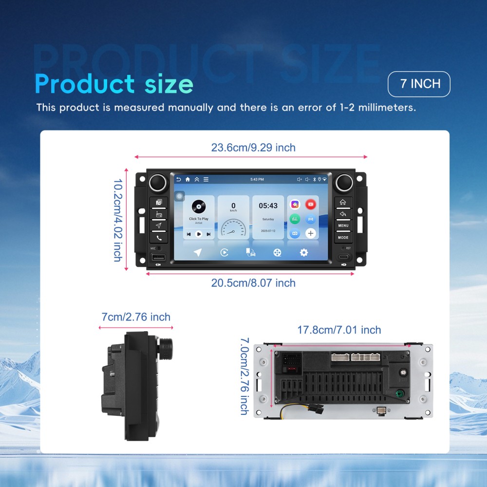 4+64GB Carplay For Dodge RAM 1500 2500 2009-2012 Android 15 Car Radio RDS Stereo
