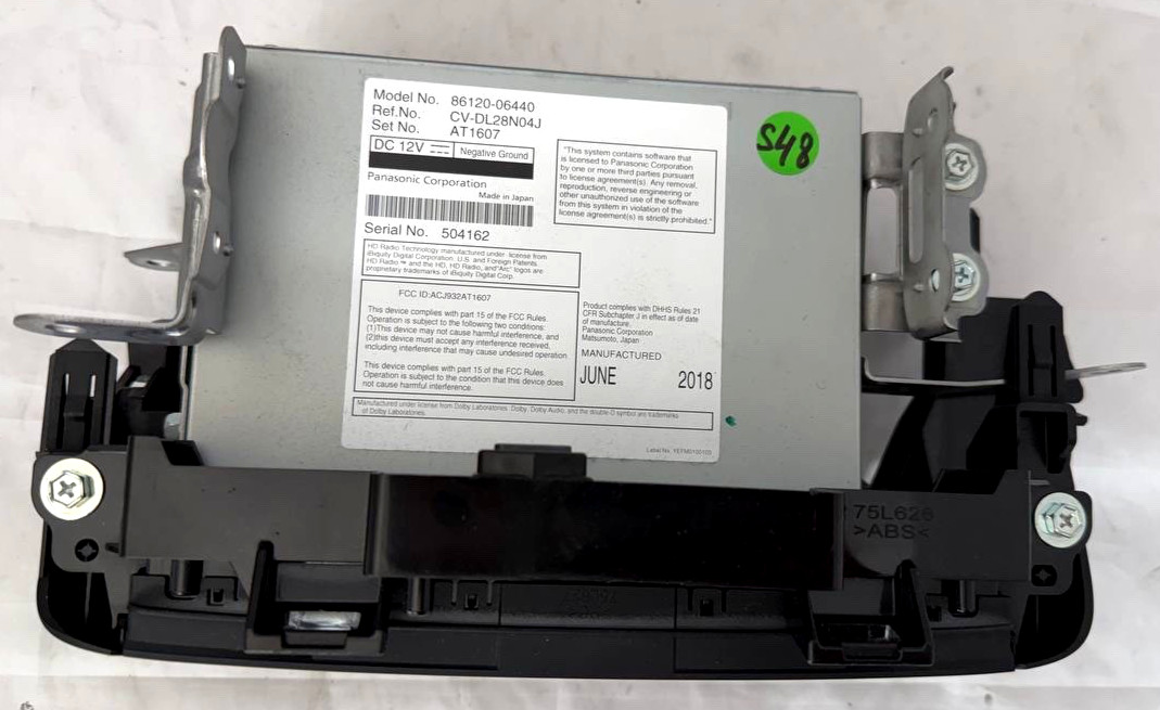 2019-2022 LEXUS ES350 ES300H RADIO Audio Equipment Receiver 86120-06440