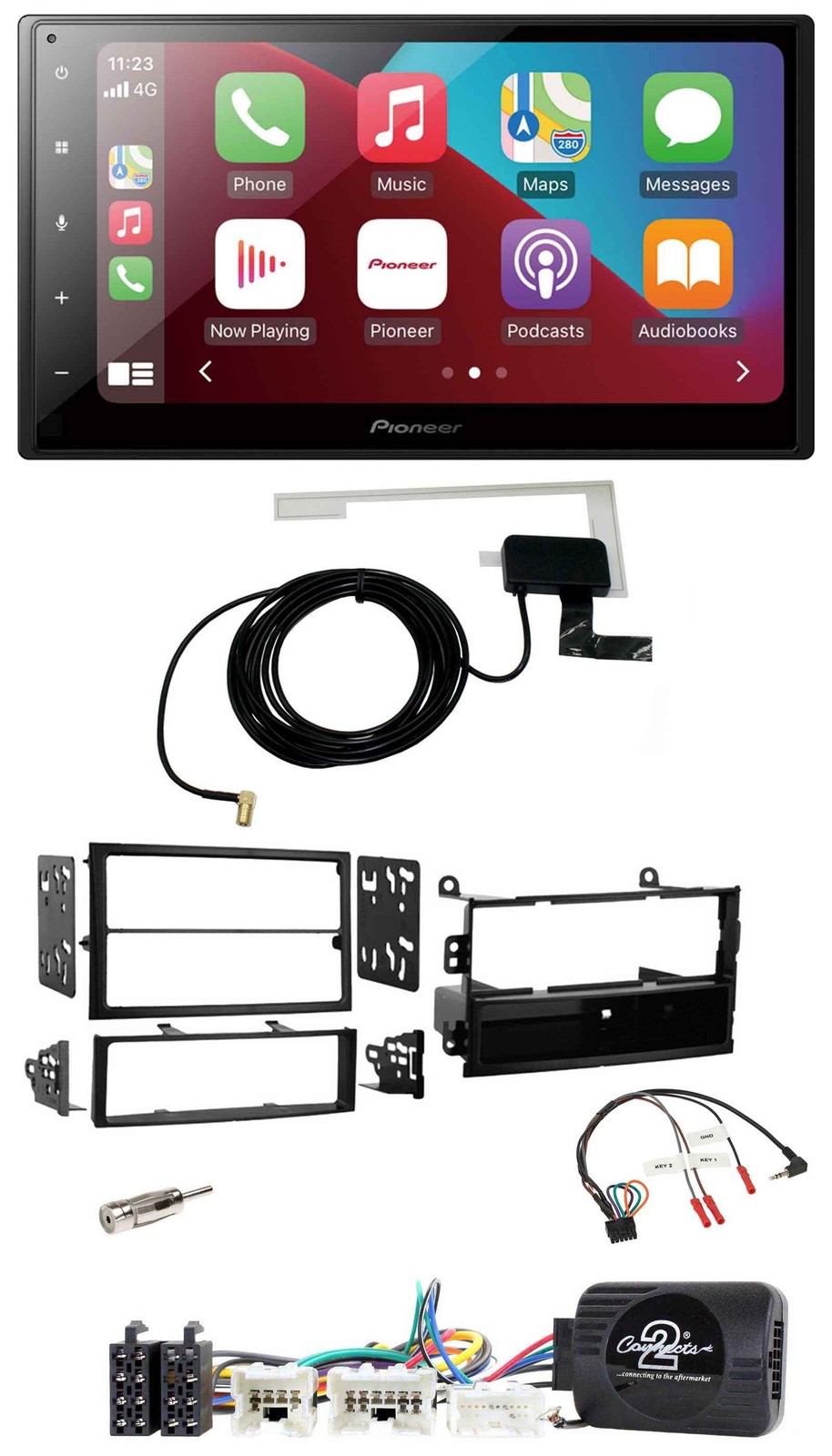 Pioneer USB Bluetooth DAB Steering Wheel 2DIN Car Stereo for Nissan 350Z 2002-2005 Roads