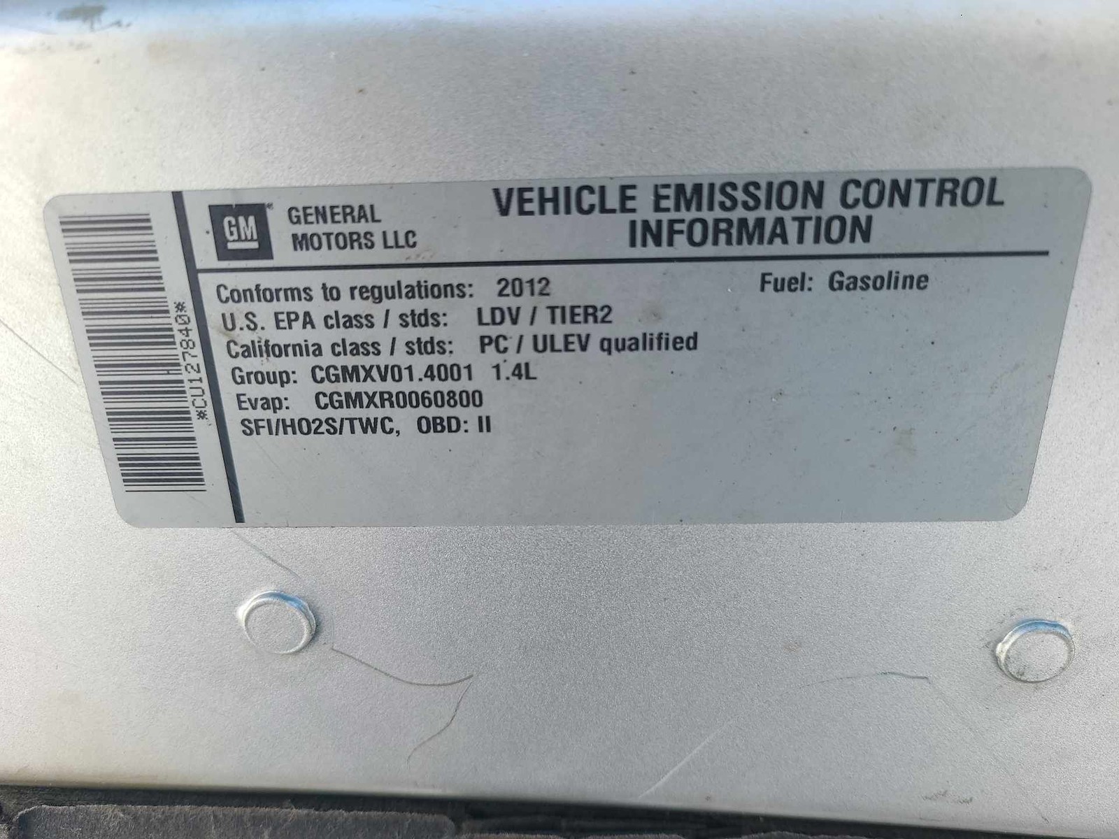 2012-2013 CHEVY VOLT Radio Control Panel OPT UFU