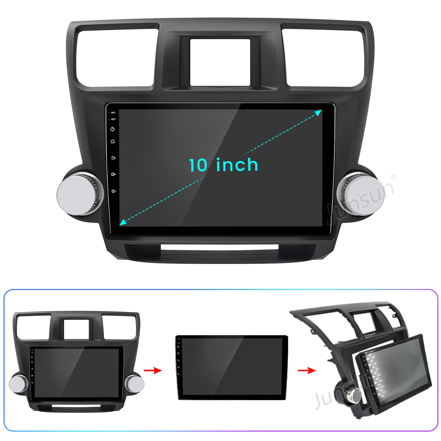 CarPlay 6+128G 8Core Android 14 For Toyota Highlander 09-13 Car Stereo Radio GPS