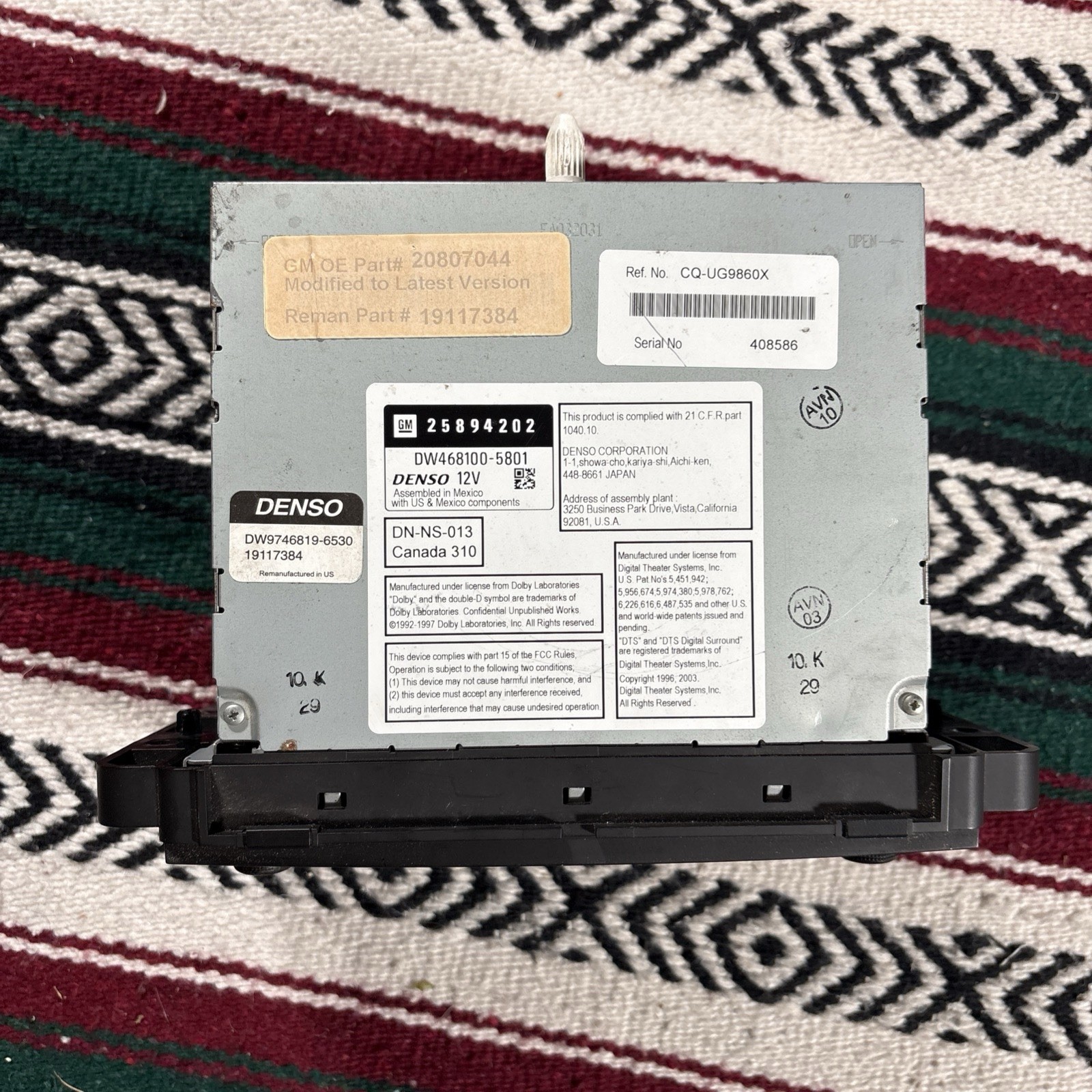 2008 2009 GM Navigation 25894202 for Tahoe Yukon Silverado Hummer H2 BOSE