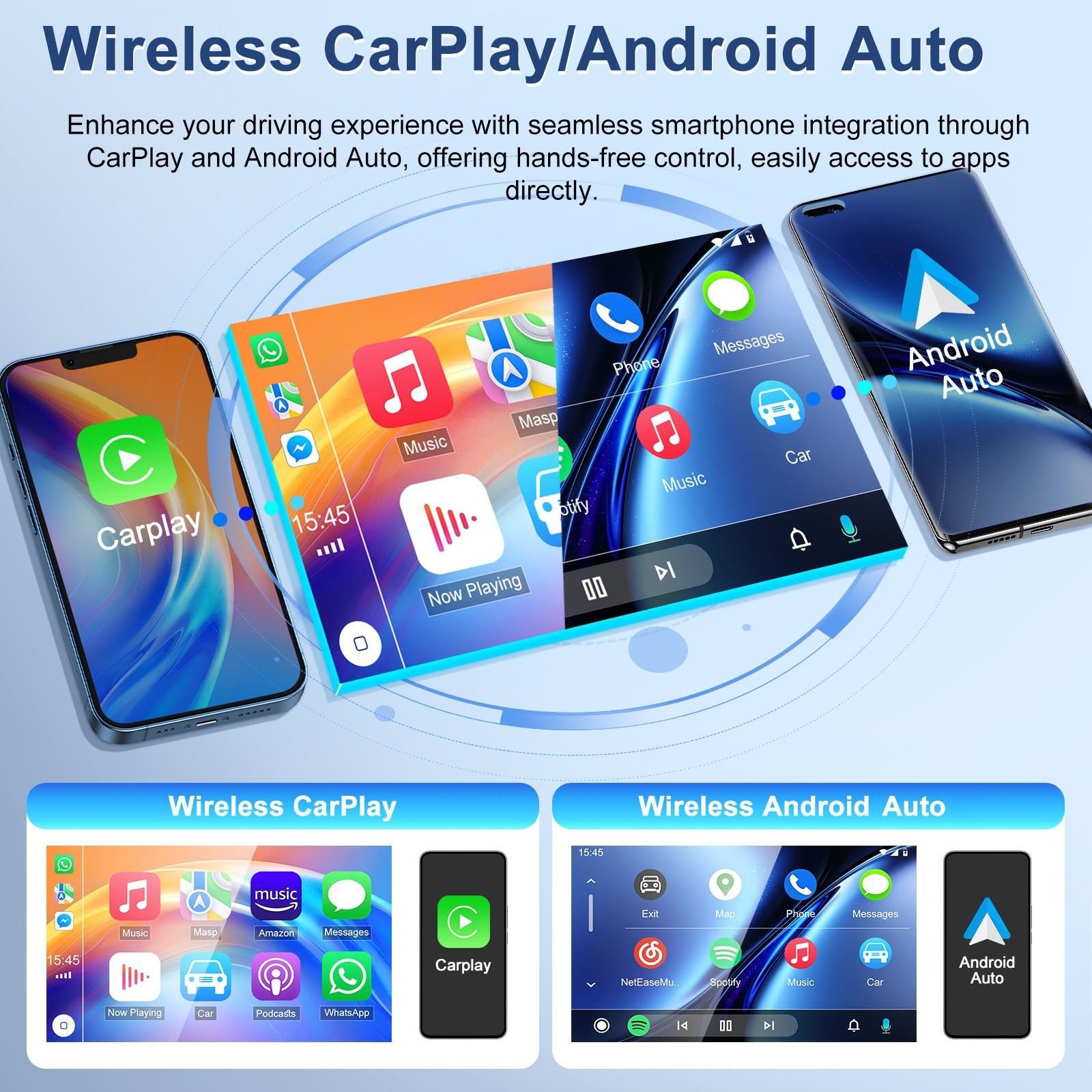 Android Wireless Carplay Car Stereo WIFI GPS Navi Radio For Kia Sorento 2004-08