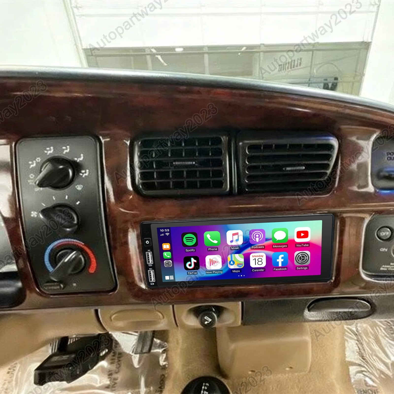 6.8″ For 1997-2002 Dodge Ram Pickup 2500 3500 Car Radio Stereo Wireless Carplay