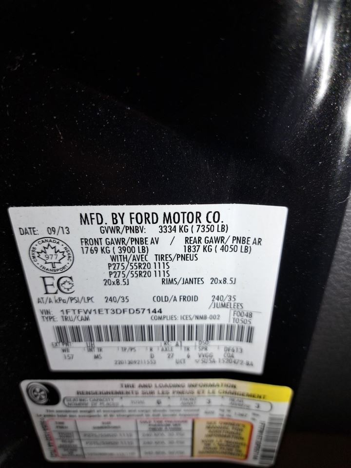 2013 F150 Radio & Temp Controls,El3z-18842-ca Sku#4500208