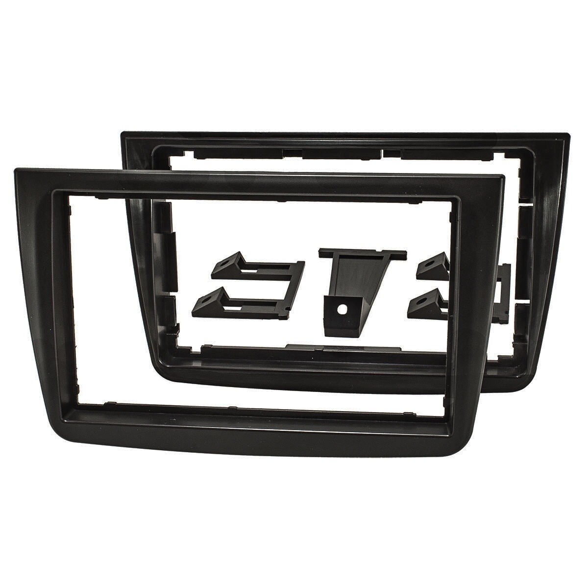 Double 2 DIN Mask For Alfa Romeo MiTo Up To 7″ Max 102x182mm In Matte Black