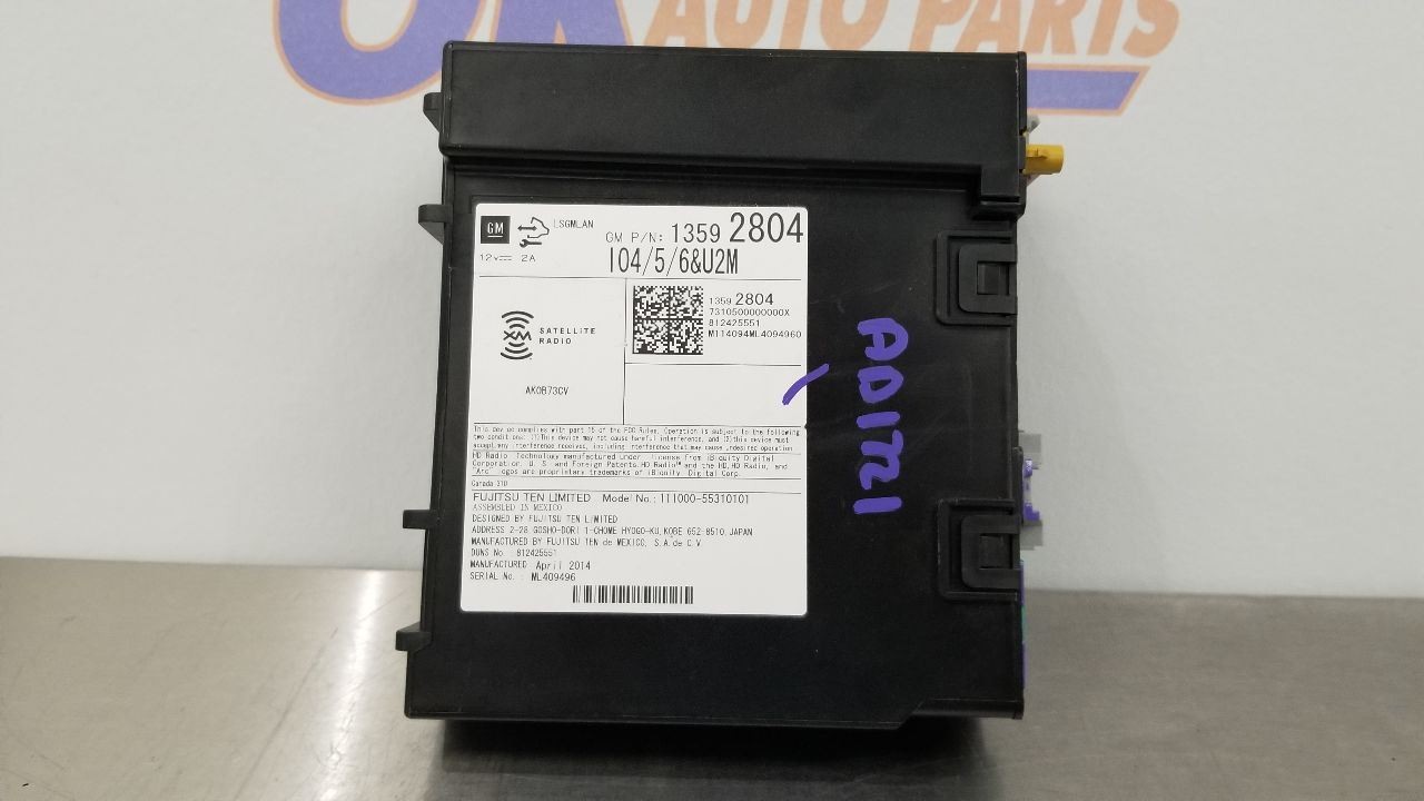 14 GMC SIERRA 1500 RADIO AUDIO RECEIVER 13592804 OPTION IO4