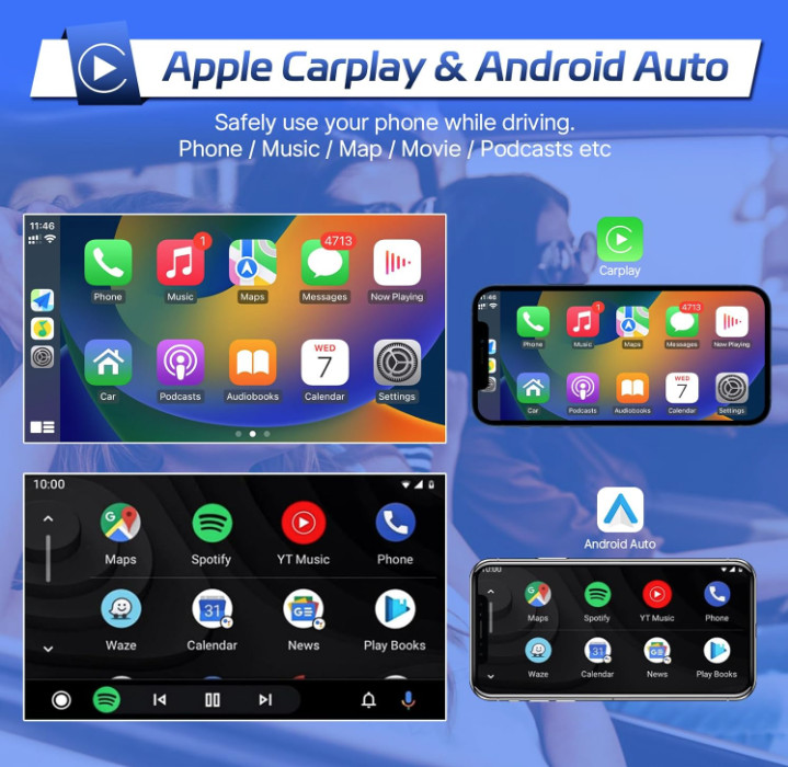 Car Stereo Radio Android 13.0 Carplay GPS FM +Cam For 2012-2014 Toyota Camry NEW