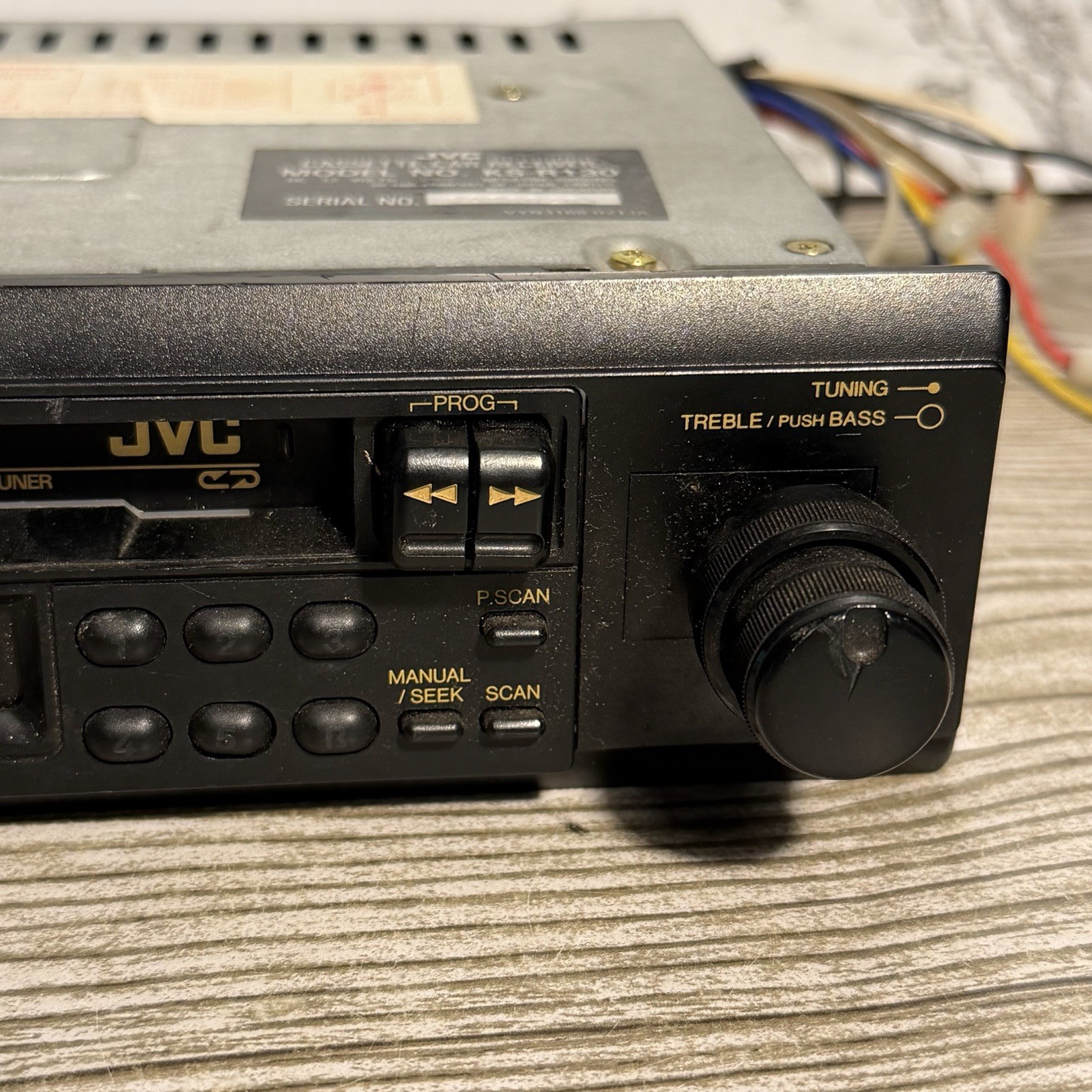 JVC KS-R130 AM/FM Radio Cassette Car Receiver Complete Untested Sold As Is