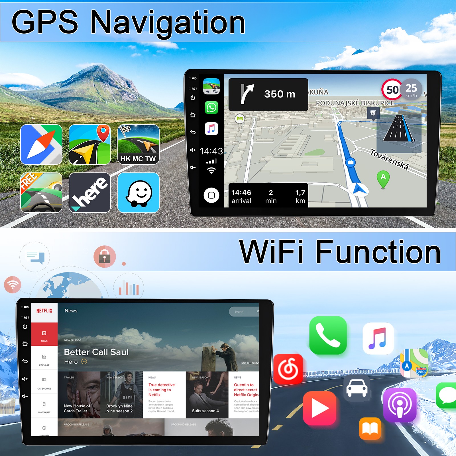 10.1″ Android 15 Carplay Car Stereo Radio GPS For 2015-2019 Hyundai Creta ix25