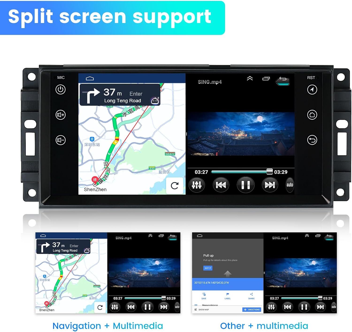 For Dodge Nitro 2007-2012 Android 13 Carplay WIFI Car Radio GPS Navigation DSP