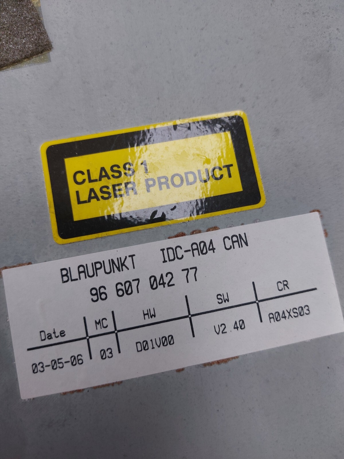 CITROEN C4 VTS STANDARD STEREO / RADIO / CD CHANGER BLAUPUNKT FACELIFT RD4 N1