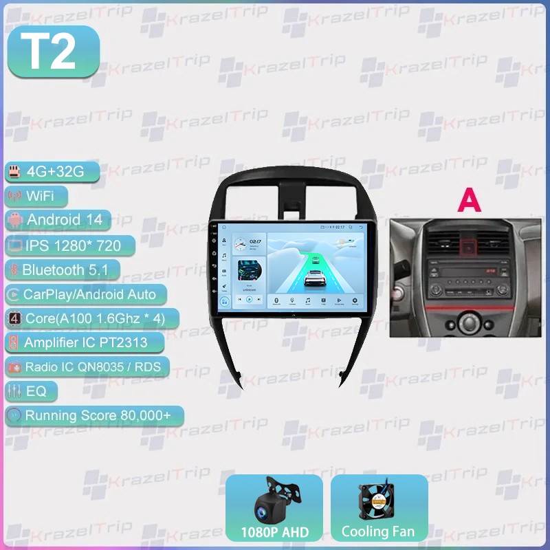 10 Inch Car Radio for Nissan Sunny 2014 – 2018 Carplay Android Auto 1080P Camera