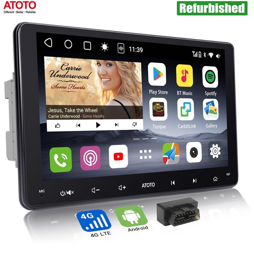 ATOTO S8 Android 8-Core 9″ Car Stereo OBDII 4+32G GPS Built-in 4G AI Radio WiFi