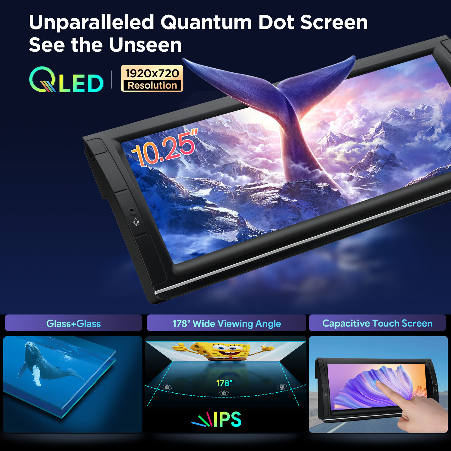 10.25″ QLED Android 14 8-Core 8+256GB Car Stereo Radio GPS For BMW X5 E53 DTS 4K