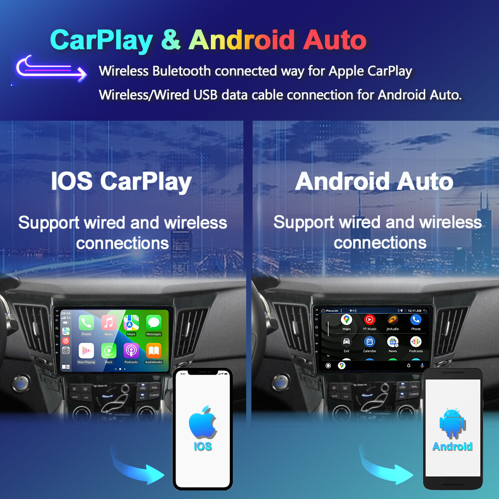 Car Radio Stereo FOR Hyundai Sonata 2011-2015 Car Play GPS Android 14 AHD 8 CORE