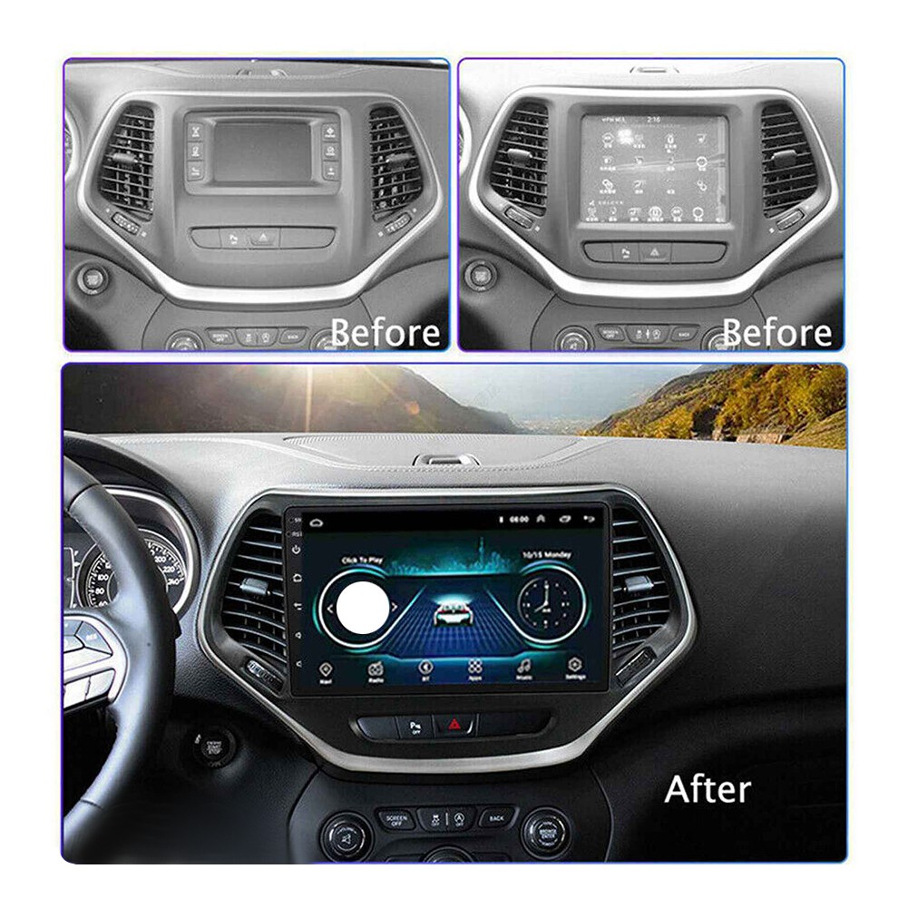 ANDROID 12 CAR STEREO RADIO MP5 PLAYER GPS CARPLAY FOR JEEP CHEROKEE 2015-2018