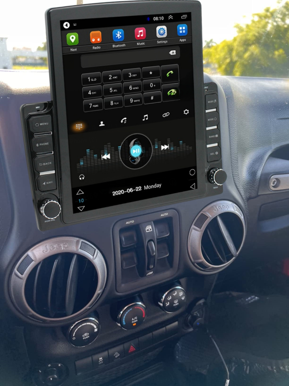 Apple Carplay Car Radio Stereo Android 13 GPS NAV For 2007-2017 Jeep Wrangler JK