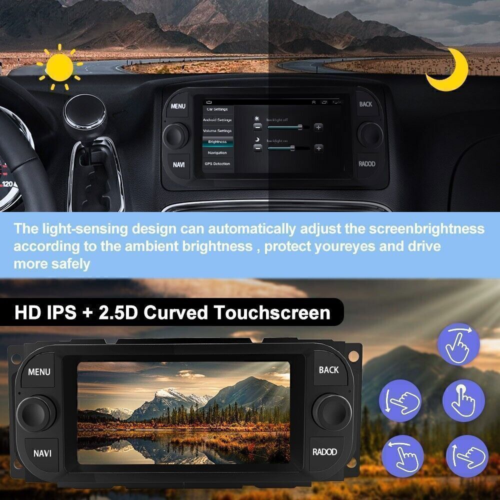 For 2002-2005 Dodge Ram Carplay Car Radio Stereo Android 13 GPS Navi 6.86 inch