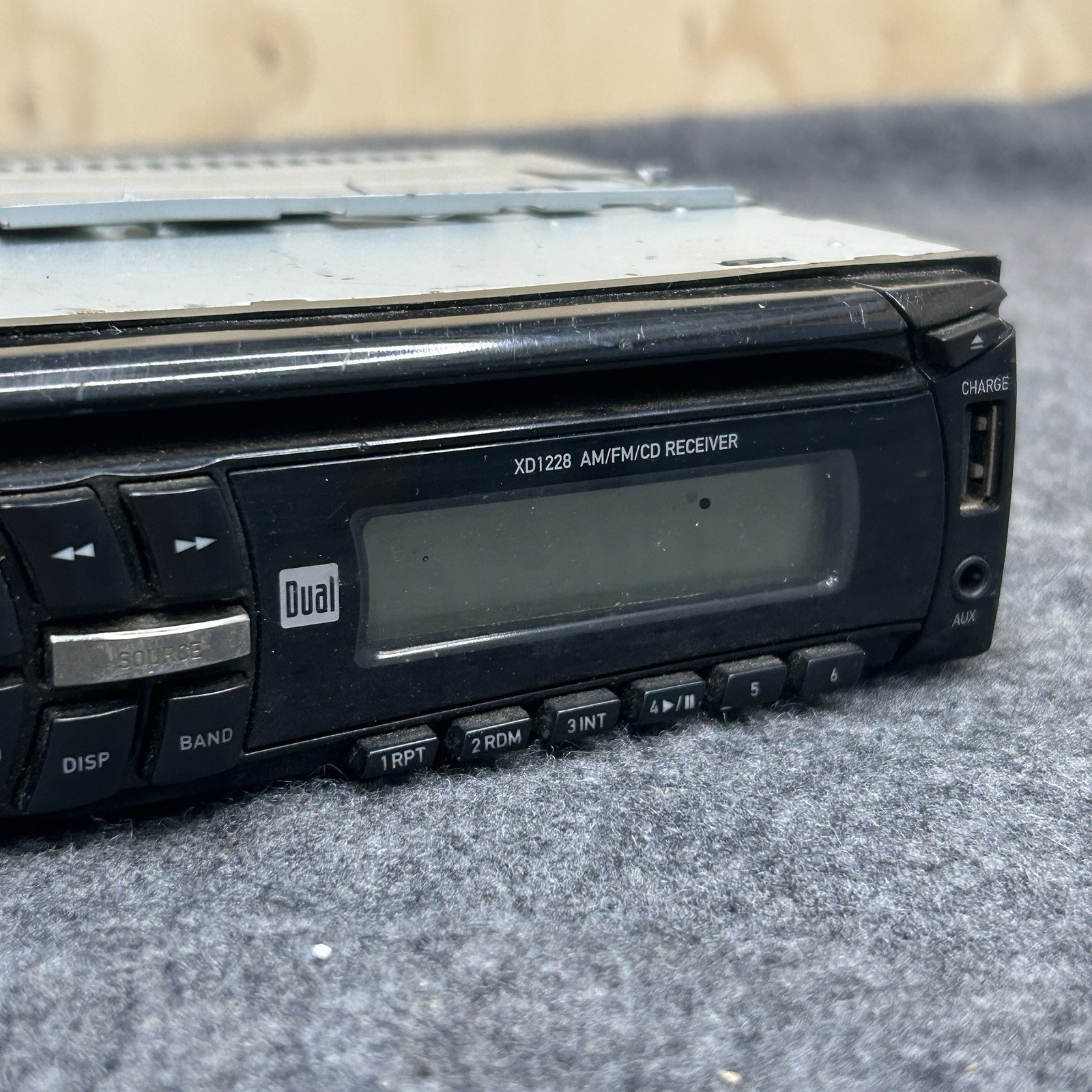 Dual XD1228 Car Stereo AM/FM CD Receiver USB AUX Head Unit Untested As-Is