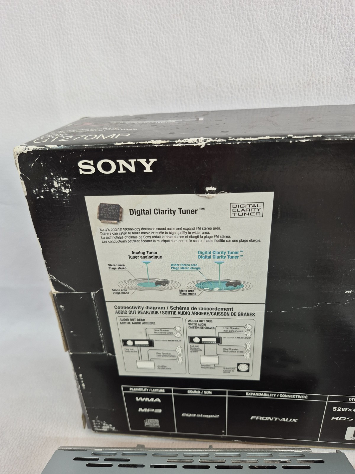 SONY AM FM CD Player Radio Stereo AUX + Remote CDX-GT270MP Compact Disk MP3 WMA