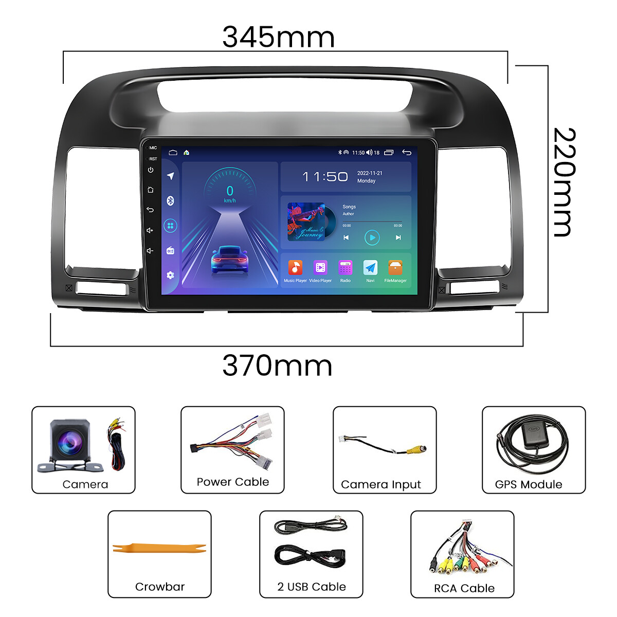 Support JBL FM Carplay Android Car Radio Stereo Media For 2002-2006 Toyota Camry