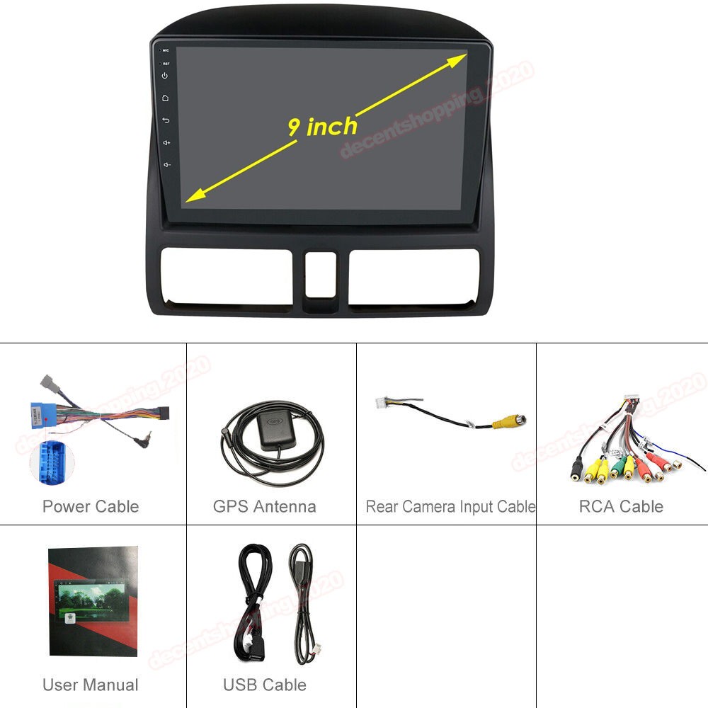 For Honda CRV 2002-2006 Android 15.0 Car Stereo Radio GPS WIFI 9″ Carplay 2+32GB