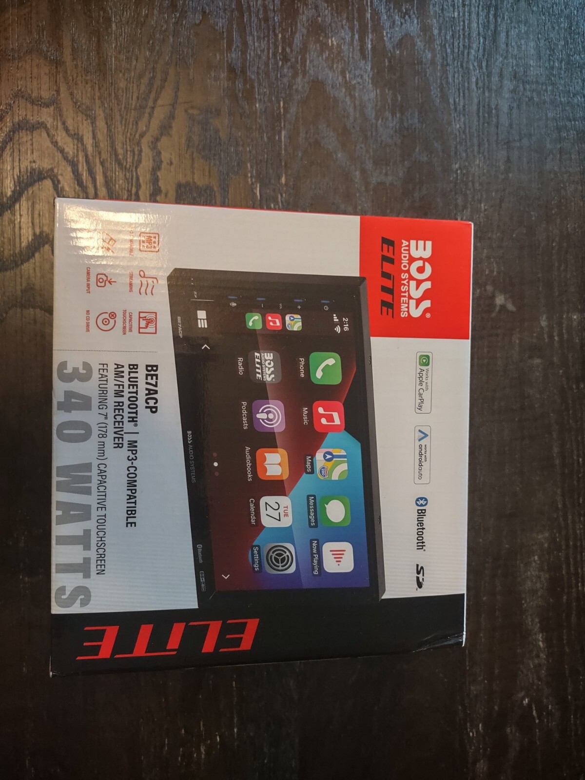 BOSS AUDIO ELITE 7″ capacitive touch dual din head unit brand new unopened box.