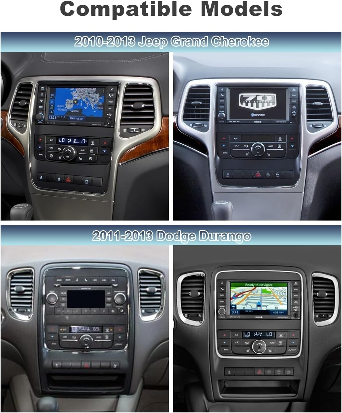 7” Car Stereo Jeep Grand Cherokee 2010–2013 Dodge Durango 2011–2013 CP Radio
